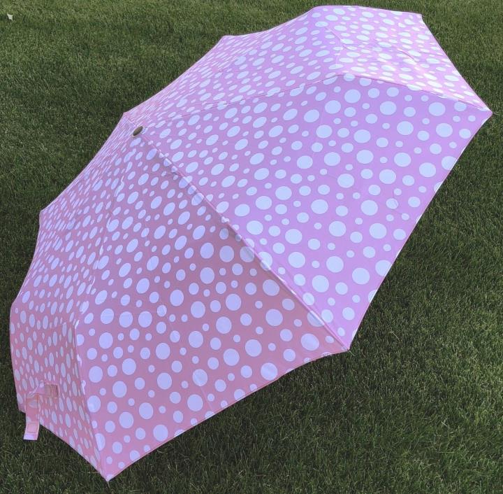 Raintec Pink & White Polka Dot Design Umbrella