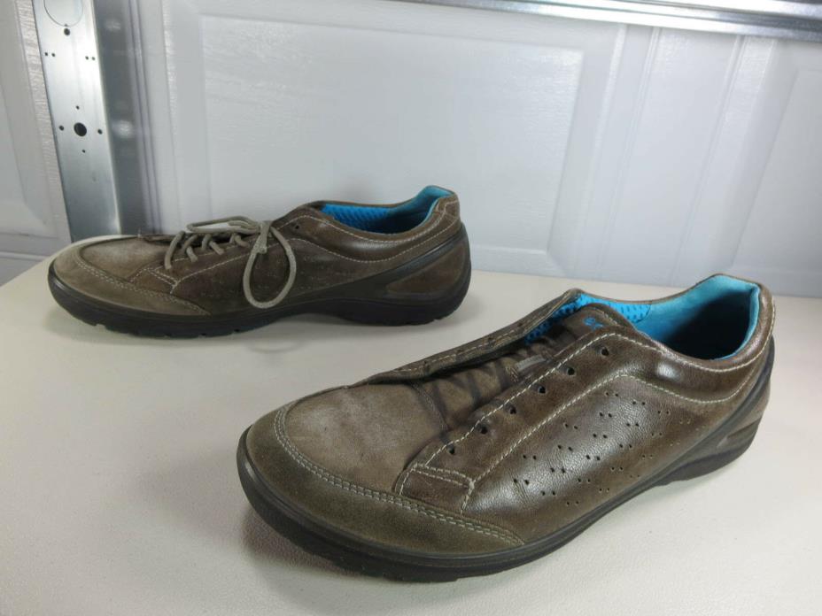 ECCO mens charcoal blue RARE Biom grip 1/1 suede oxfords 46 13 M EUC