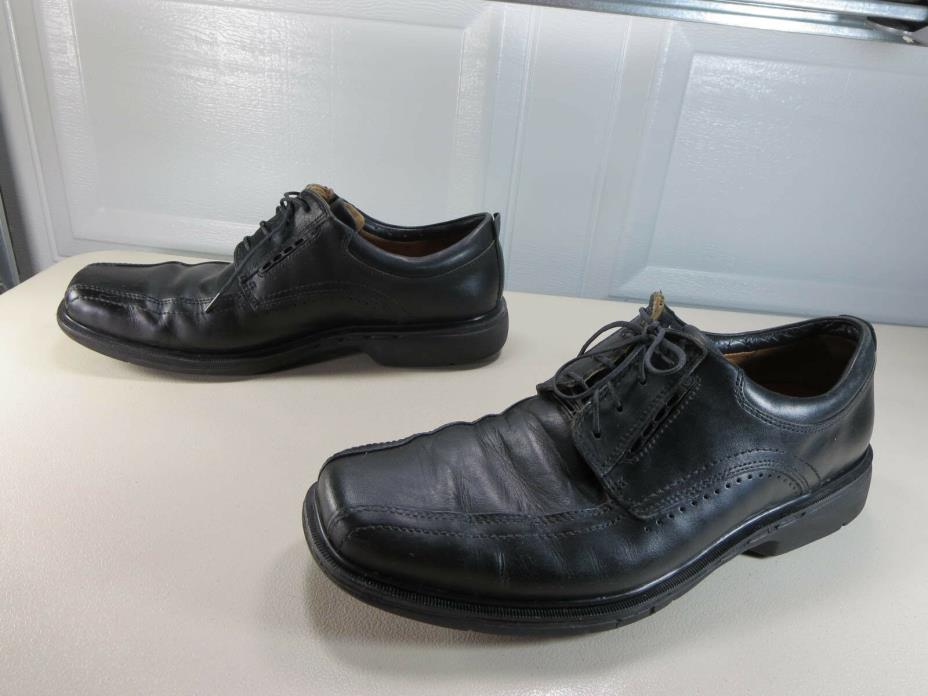 Clarks mens solid black Unstructured Un.Kenneth oxfords 10.5 M VGUC