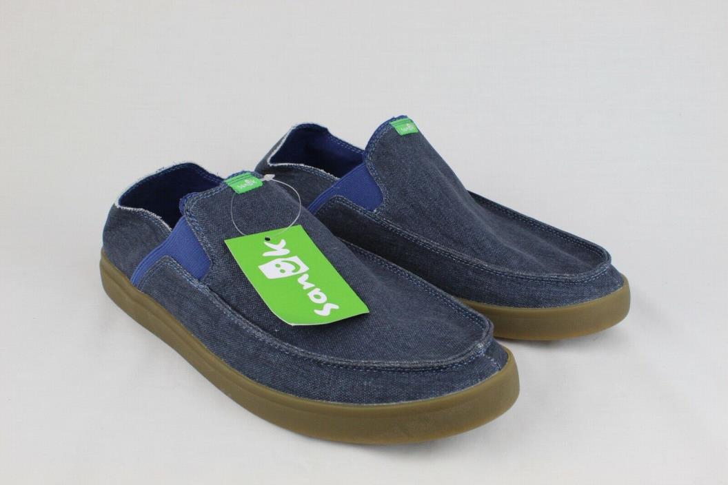 Sanuk Pick Pocket Slip-On Sneaker - Size 9.5 - Navy/Gum - Comfortable!
