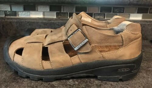 Men’s KEEN XT 0107 Brown Leather Hiking Fisherman Sandals Buckle Size 11