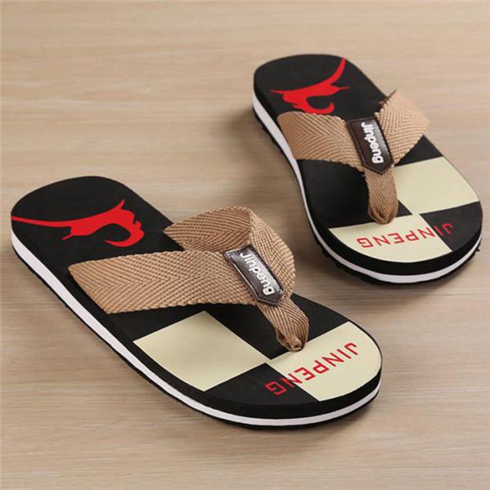 Men Summer Beach Flip Flops Flat Slippers Casual Anti Skid Sandals Shoes