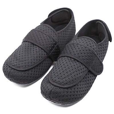 Men's Antimicrobial Premium Diabetic Slippers Arthritis Edema Shoes Adjustable