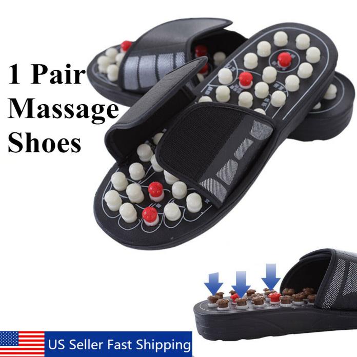 1 Pair Reflexology Sandals Foot Massager Slipper Acupressure Acupuncture Shoes