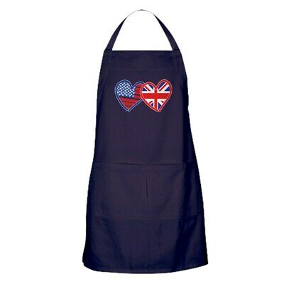 CafePress American Flag/Union Jack Flag Hearts Kitchen Apron (783627699)