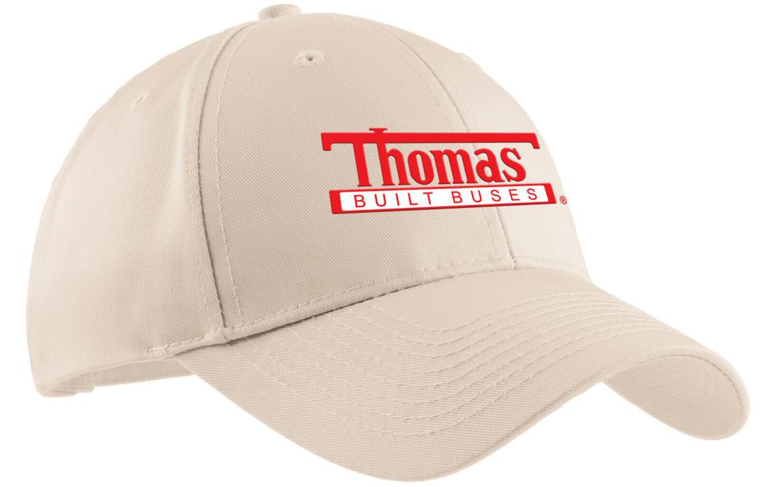 Thomas Built Buses Easy Care Stone Khaki Embroidered Logo Cap/Hat
