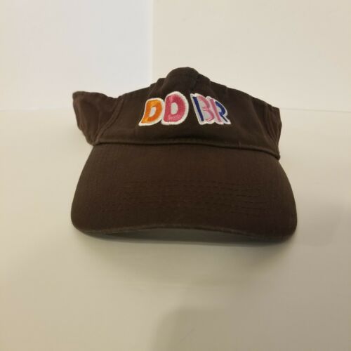 Dunkin Donuts and Baskin Robbins DD BR visor Hat Brown one size fits all