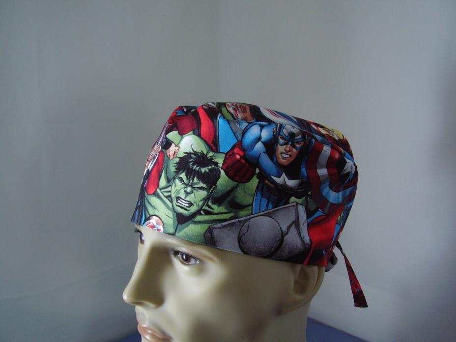 Scrub Hat Tieback Cap - Super Heroes - Marvel Comics - One size
