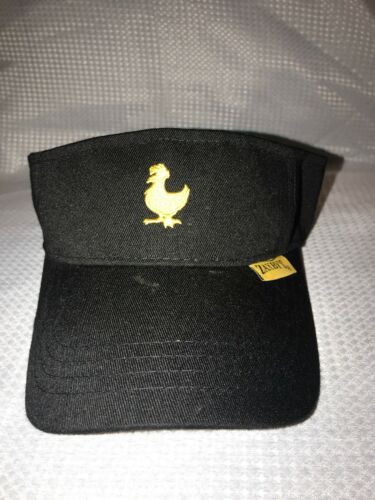 Zaxby's Yellow Chicken Adjustable Black Employee Visor Hat