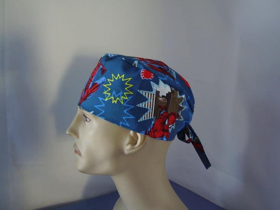 Scrub Hat Surgical Tieback Cap - Spiderman - One size