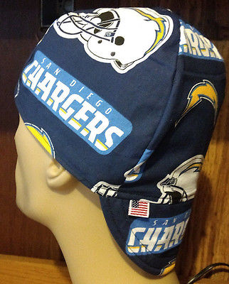NFL San Diego Chargers 100% cotton, Welding, Biker, pipefitter,4 panel hat