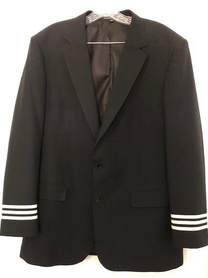 MURPHY & HARTELIUS UNIFORMS Men's Black Pilot Suit Jacket Flight Blazer (44R)
