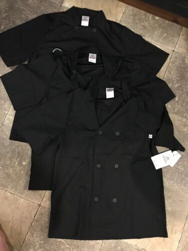 NWT Five Star Chef Apparel Lot of three size small unisex breathable color black