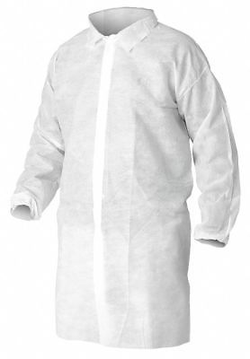 Kleenguard White Spunbond Polypropylene Disposable Lab Coat, Size: XL XL 40104