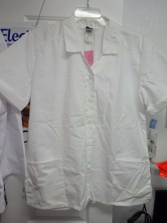 White Swan WS White Medical Lab Coat SizeLarge Polyester Cotton NEW