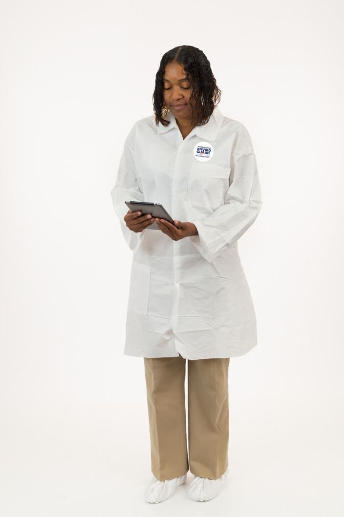 Microporous Lab Coat Two Pockets Open Wrist Standard Collar - Case of 50