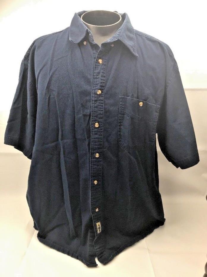 Red Wing Outfitter Long Sleeve Dark Blue Thick Employee Work Shirt Size XL