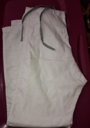 Women's Men's Unisex Size XS White Scrub Uniform Bottom Pants Combine Ship