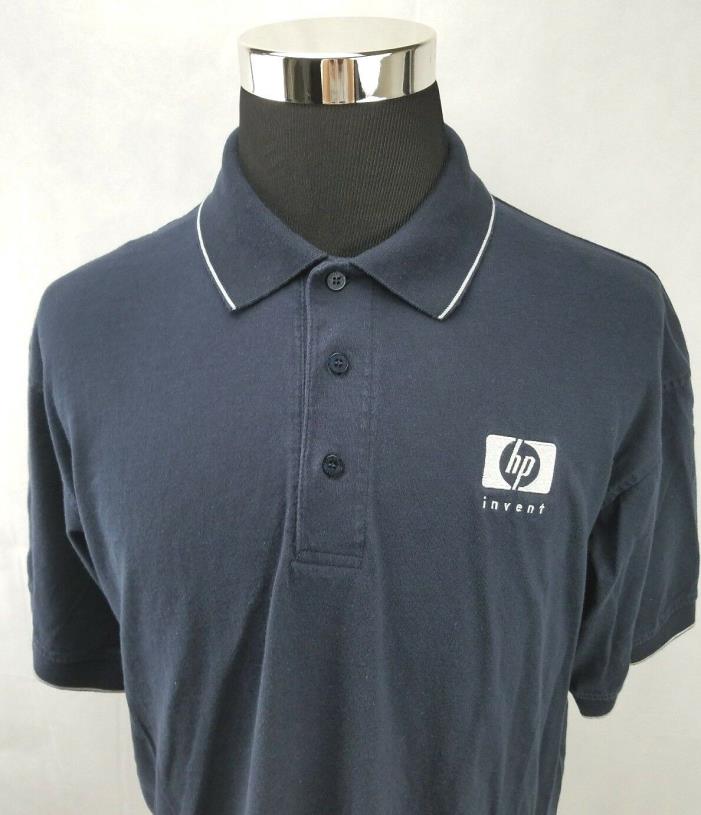 HP Hewlett Packard Mens Shirt Employee Invent  Embroidered Logo Polo Size XL