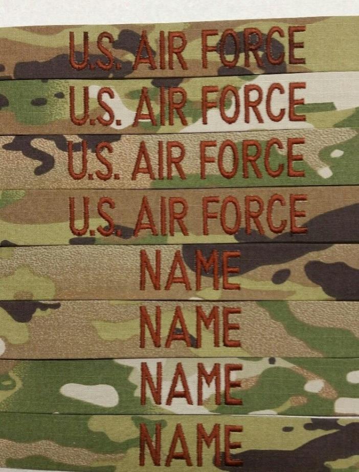 U.S. AIR FORCE  Scorpion (OCP )NAME TAPES WITH HOOK FASTENER SET OF 8 CUSTOM