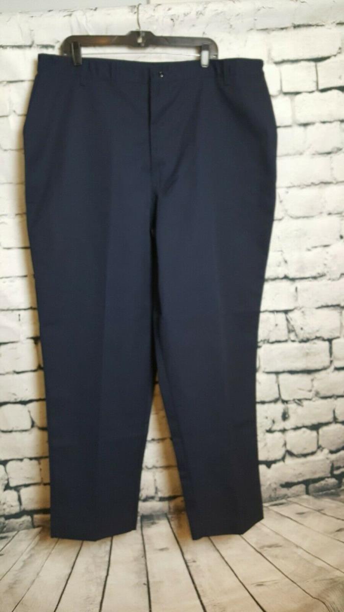 Red Kap Plus Women's Blue Elastic Waist Flat Front Work Pants(Size 24W; 42 X 32)