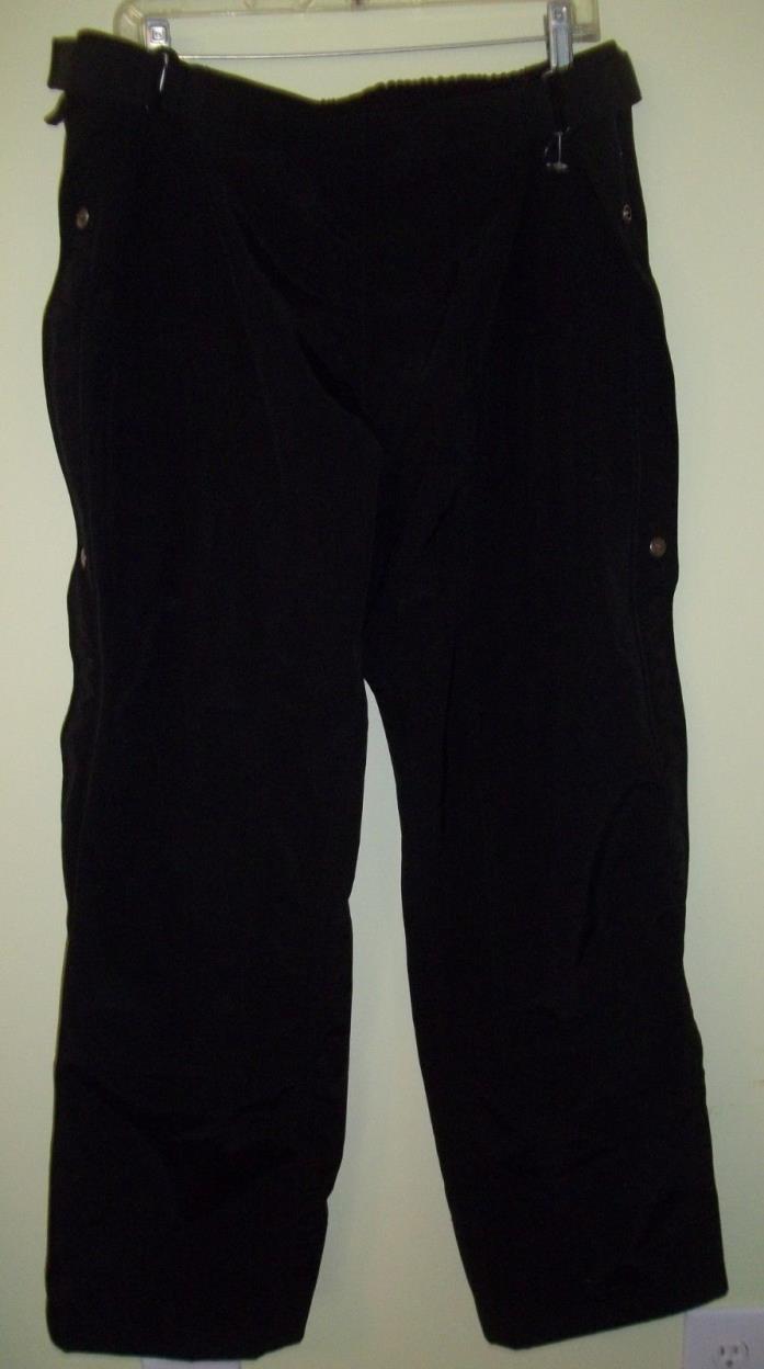 WOMENS / MENS XL CARHARTT BLACK WATERPROOF FULL SIDE ZIP SNAP PANTS MOTORCYCLE