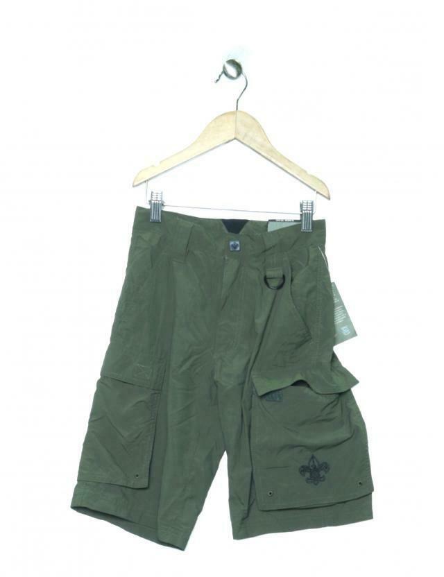 NEW Youth Medium Boy Scouts Centennial Uniform Short Green Supplex Nylon Lined