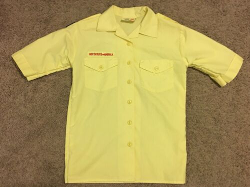 Boy Scouts Of America Official Blouse Shirt Uniform Womens Medium Yellow