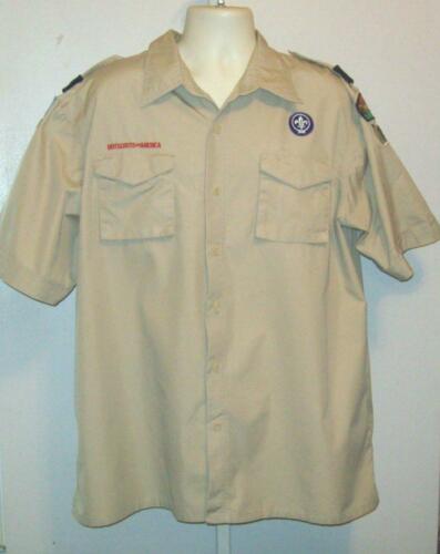 Boy Scouts of America Uniform Shirt Size Adult Men XLarge Patches BSOA XL