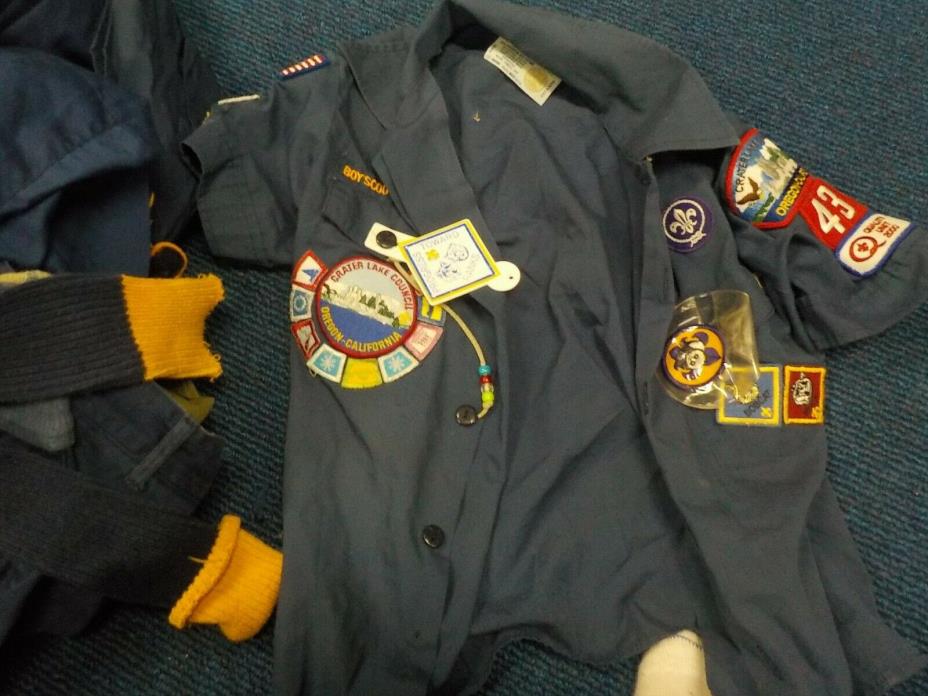 Scout Uniform Parts:  Lot 6, cub scout items