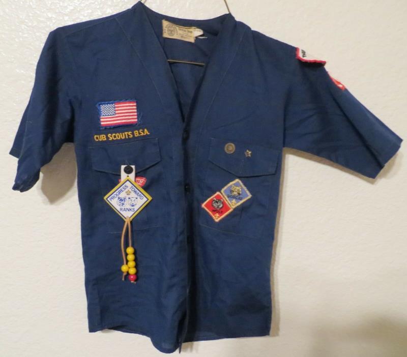 Vintage Boy Scout Cub Uniform Shirt Patches Pins 1973 Roosevelt Council AZ 270