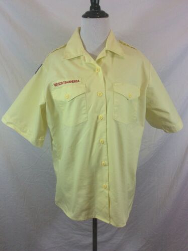Boy Scouts Of America Official Blouse Shirt Uniform Womens Medium  10-12 Yellow