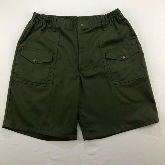Boy Scout of America Mens Cargo Shorts Official BSA Size 36 Green