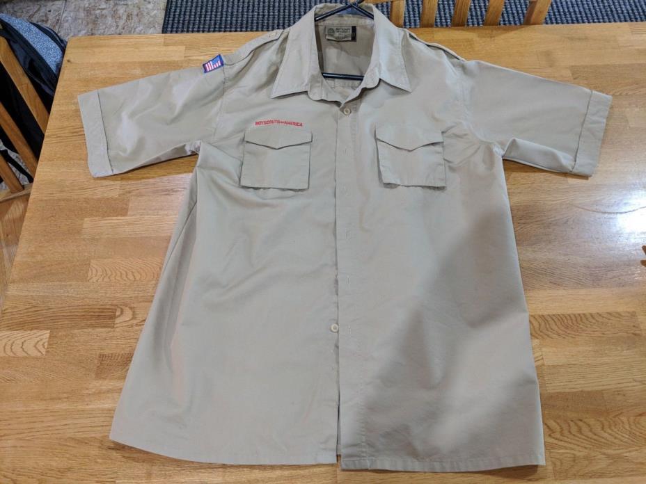 BSA Men's Den leader short sleeve uniform shirt Size L