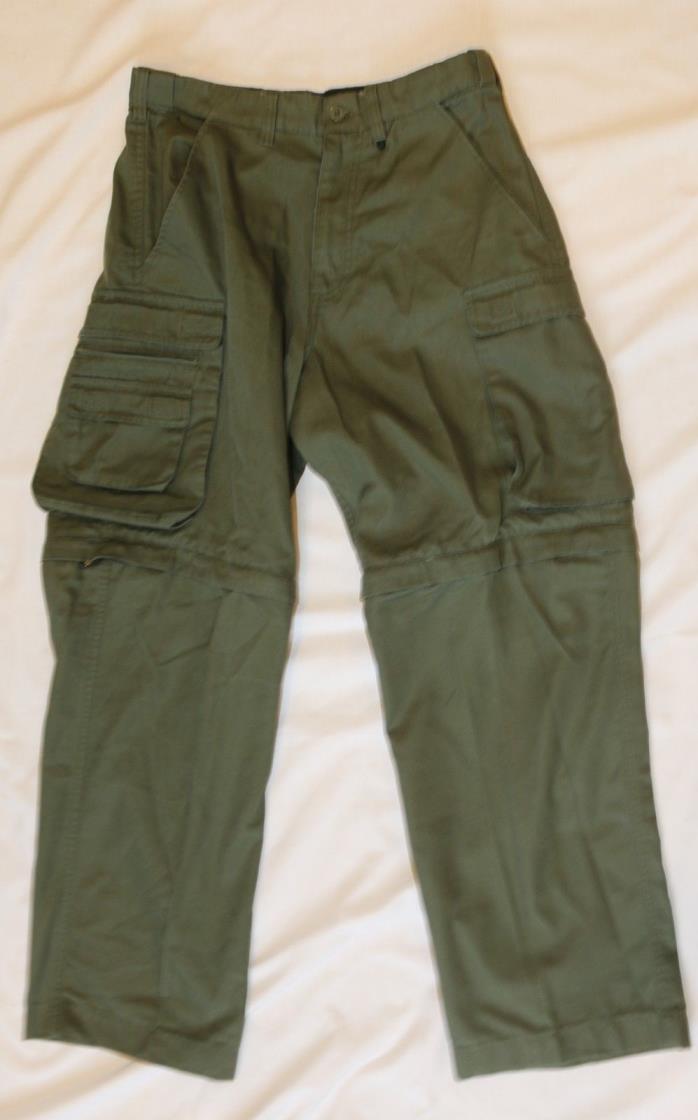 Boy Scouts of American BSA Uniform Convertible Cargo Pant/Shorts Green 31 x 30