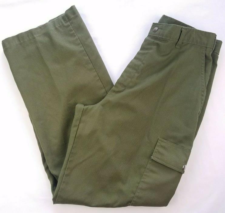 Boy Scouts Of America Cargo Pants Mens 32x30 Green Official Uniform Straight Leg