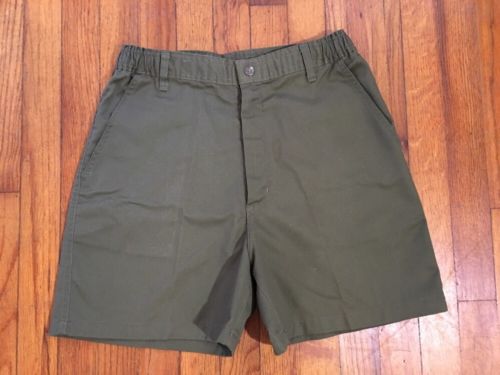 Boy Scouts Mens Boys Shorts BSA Official Uniform Green Size Waist 28 x 5 VGC