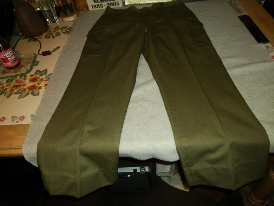 MENS BOY SCOUTS OF AMERICA PANTS 34 x 30 CLASSIC GREEN TROUSERS OFFICIAL UNIFORM
