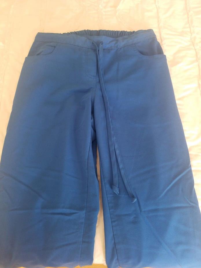 Grey's Anatomy Classic 5 Pocket Drawstring Scrub Pants. Royal Size Small