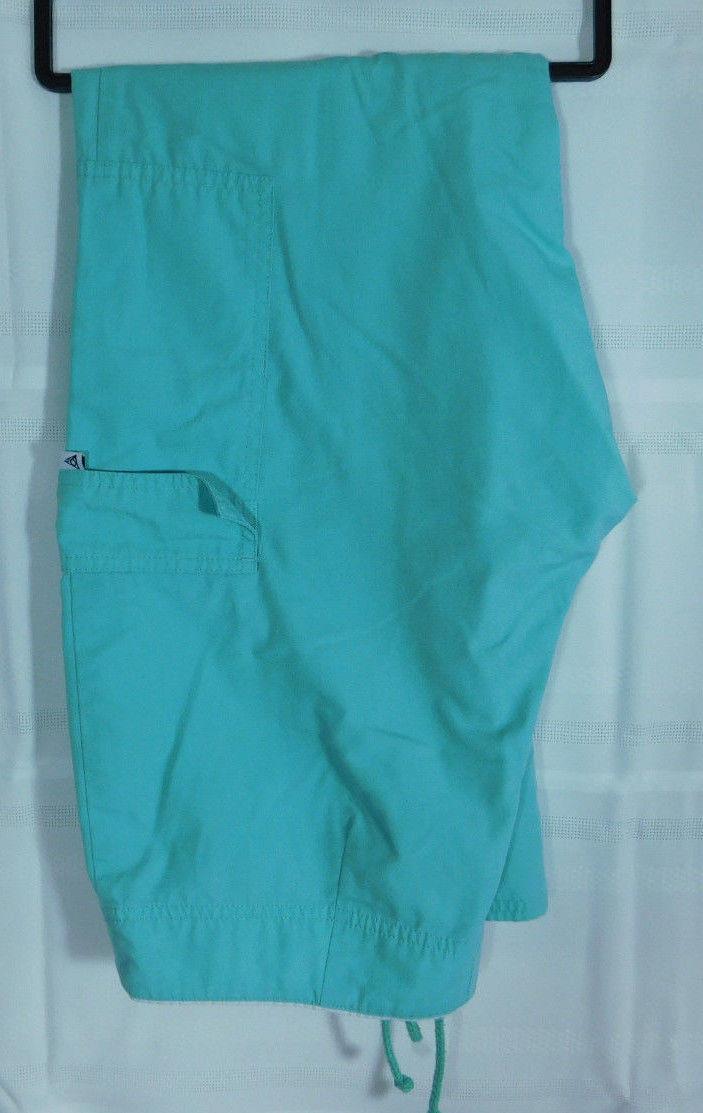 Womens scrub pants size small green with white trimming medical nursing vet care