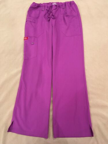 Dickies Scrub Pants Small Womens Purple Cargo Nurse