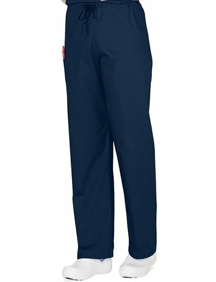 New Lydia's Select Unisex Scrub Pants Navy Tie Waist