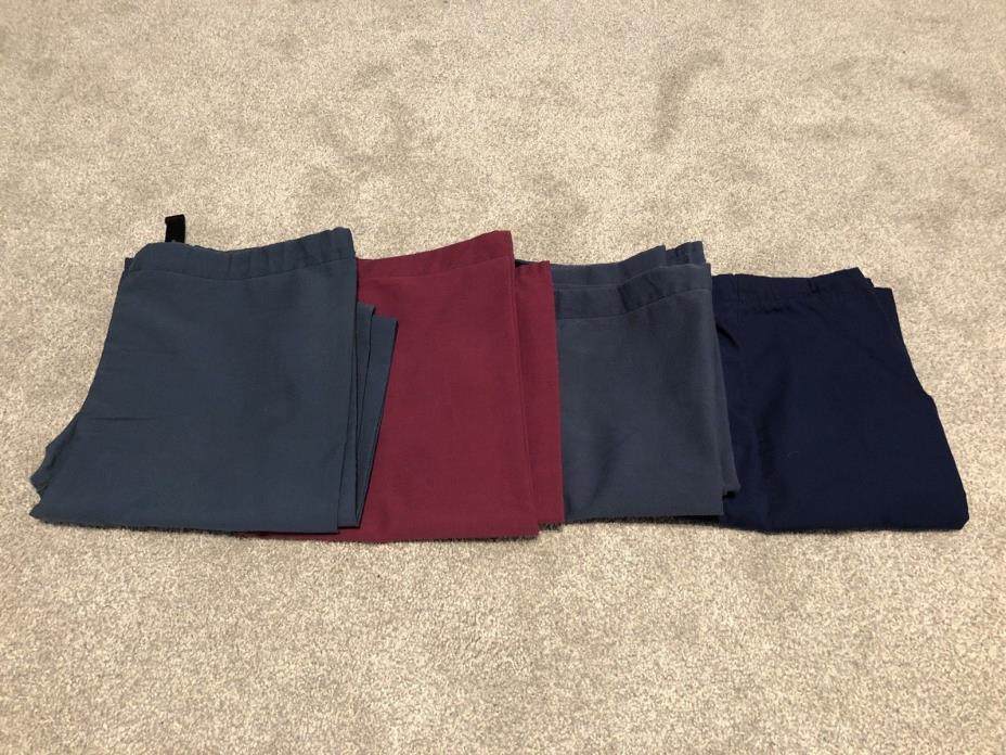 Women's Scrubs Pants Lot of 4 - Rx Gear, Barco Uniforms - Blue Fuschia XS XSmall