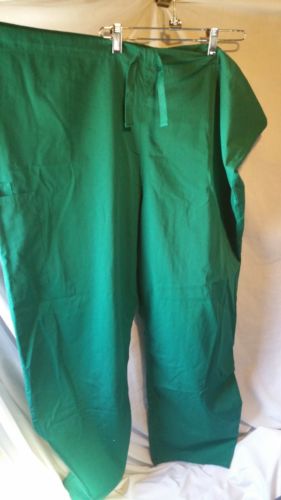 Cherokee Work Wear Scrub Bottoms Drawstring Unisex Size 2XL Green Uniform