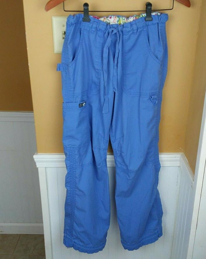 Womens Koi Scrub Pants Sz XS Petite XSP Periwinkle Blue 701P Cargo Pockets