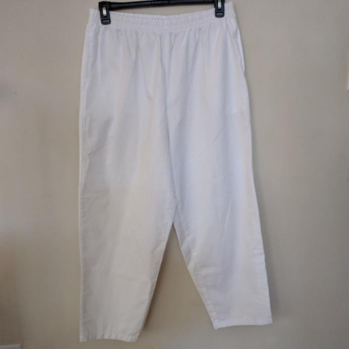 PL Uniform White Scrub Pants Size XL  Style 0366P Pockets Nursing Vet Medical