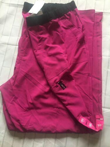 SCRUB STAR Women's Pink Elastic Waist Scrub Pants Bottoms Size 3XL NEW