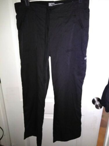 EUC Womens Greys Anatomy Barco Scrub Pants Size Medium black side pocket