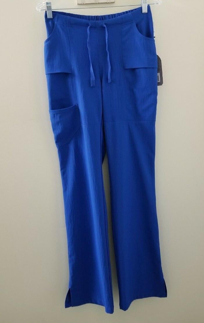 New Crush Royal Blue Scrub Bottoms Karma Style Elastic Drawstring Waist 5 Pocket