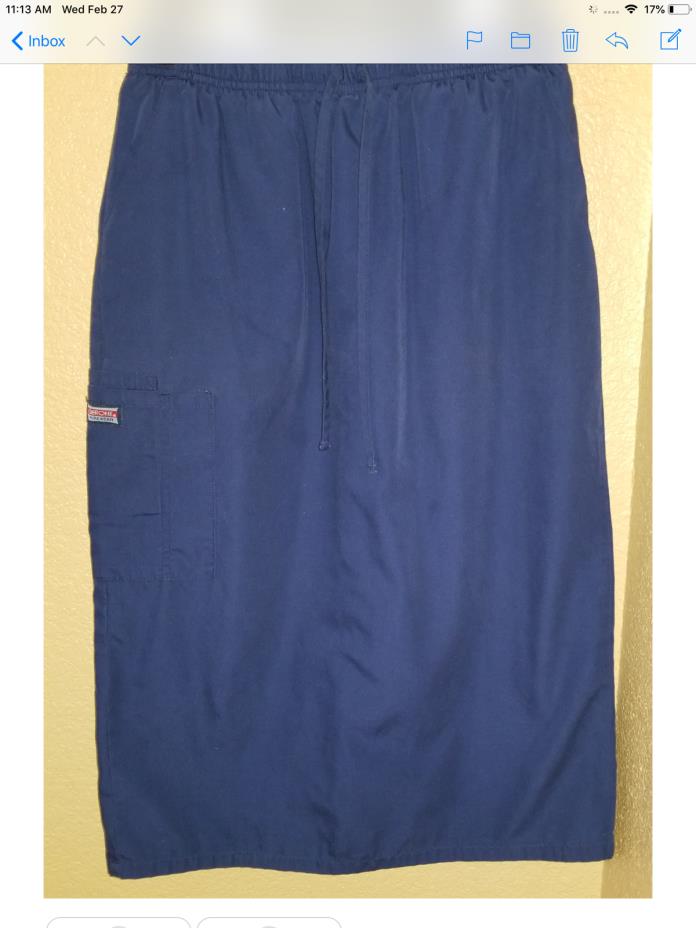 Cherokee Navy Scrub Skirt #4509 S Small Nurse Uniform Excellent Condition